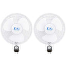 Simple Deluxe 16" Digital Household Wall Mount Fans 2 Pack - White - Brand New