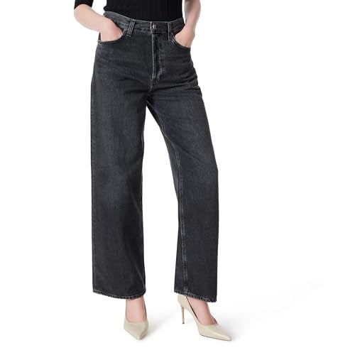 DEE OCLEPPO WOMEN'S KIT 5 POCKET STRAIGHT WIDE LEG - SIZE 12 - BLACK WASH - Brand New