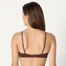 AMAZON ESSENTIALS WOMEN'S COTTON JERSEY SCOOP BRALETTE BLACK / RICH HAZEL L - Like New