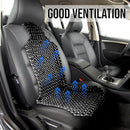 ZONETECH WOOD BEADED SEAT CUSHION PREMIUM QUALITY CAR MASSAGING SE-0005 - BLACK - Like New
