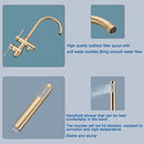 VOTAMUTA BRUSHED GOLD FLOOR MOUNTED TUB FILLER SHOWER FAUCET HANDLE - GOLD - Like New