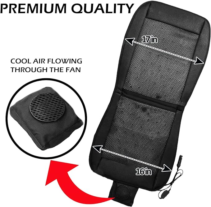 Zone Tech Cooling Car Seat Cushion SE0046-C - Black Like New