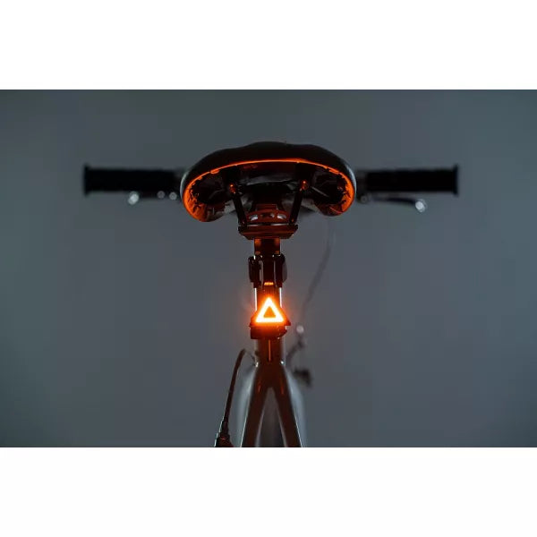 BRIGHTZ TRIANGLE LED TAIL LIGHT ABS BIKE REFLECTOR, SEAT POST MOUNT 8-HOUR - Brand New