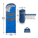 ABCOSPORT ABCO TECH SLEEPING BAG ENVELOPE LIGHTWEIGHT PORTABLE - BLUE/GRAY - Like New