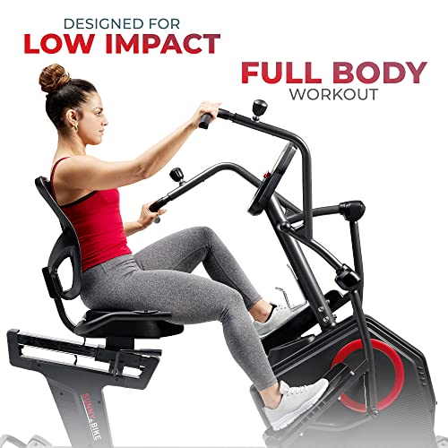 SUNNY HEALTH FITNESS MAGNETIC RECUMBENT EXERCISE BIKE SF-RBE4886SMART - BLACK - Like New