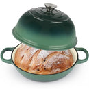 COOKNEXA ENAMELED CAST IRON BREAD OVEN, DUTCH OVEN + LID, 10" - GREEN - Like New