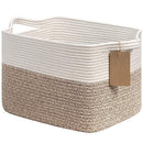 Goodpick Woven Storage Basket Cotton Rope Basket for Dog Toys Books - Tan - Like New
