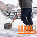 Litheli Cordless Electric Snow Shovel, 20V 12-Inch Snow Thrower - White/Orange - Like New