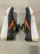 BROOKS GHOST 16 MENS RUNNING SHOES/ WIDE - SIZE: 9.5W - BLACK/MANDARIN RED/GREEN - Like New