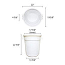 Thunder Group 20 Gallon Trash can, Plastics, White, Comes in Each - Brand New