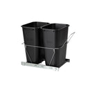 RUBBERMAID KITCHEN CABINET PULL-OUT TRASH CAN RECYCLING 20GALLON 2181033 - BLACK - Like New