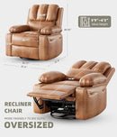 GarveeHome 360° Swivel Electric Massage Recliner Chair Zero-Gravity & 3D-Heat - Like New