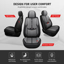 KIVAGURU FRONT SEAT COVERS 2 PCS WATERPROOF LEATHER CAR SEAT PROTECTORS - BLACK - Like New