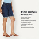 AMAZON ESSENTIALS MID-RISE SLIM BERMSW D 14 AEWM71815DARK-WASH-14-NEW - Brand New