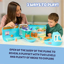 MOOSE TOYS BLUEY 3-IN-1 AIRPLANE TOYS FOR KIDS PLAYSET - MULTICOLOR - Brand New