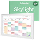 Skylight Calendar: 15-inch Wall Planner Digital Calendar & Chore Chart, White - Like New