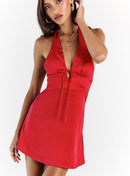PRINCESS POLLY WOMENS LANIER MINI DRESS - SIZE: WOMEN 8 - RED - Like New