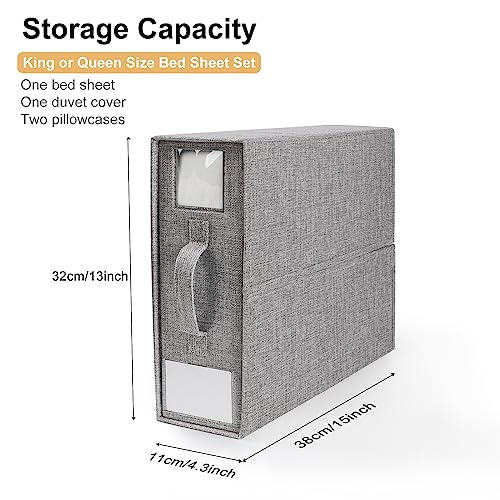 DELLAN BED SHEET ORGANIZER LINEN CLOSET ORGANIZERS AND STORAGE FOLDABLE CUBE - Brand New