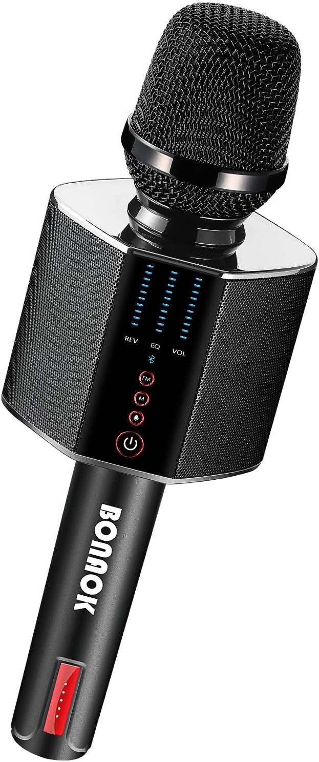 BONAOK Karaoke Microphone Portable Wireless Bluetooth Karaoke Mic G50 - Black - Like New