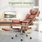 BESTFAIR ERGONOMIC OFFICE GAMING CHAIR WITH FOOTREST BIG TALL LUMBAR - BROWN - Like New