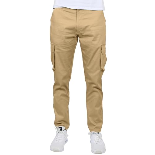 MCGP-3800KK BLU ROCK MEN'S FLEX-STRETCH COTTON CARGO PANTS KHAKI SIZE 44 - Brand New
