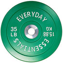 BalanceFrom Color Coded Olympic Bumper Plate Weight Plate 2PC 35LB - GREEN - Like New