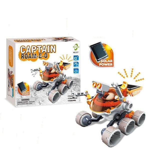 GENERIC BUILD A SOLAR ROBOT KIT – STEM KIDS-CAPTAIN ROAM E-O - ORANGE/GRAY/BLACK - Like New