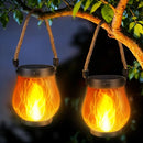 JYOIAT SOLAR LANTERNS DUAL CHARGING MODES SOLAR USB WATERPROOF 2 PACK - WHITE - Like New
