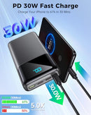 SEAISTAR PORTABLE CHARGER POWER BANK 50000MAH USB-C PD 30W FAST SKY BLUE - Brand New