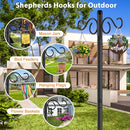 Adjustable Shepherd Hooks for Outdoor 2 Pack 80 Inch 5 Prong Base Bird Hook - Like New