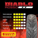 Pirelli Diablo Rosso II 120/70 ZR 17 M/C (58W) TL Front Tire - Keychain - Like New