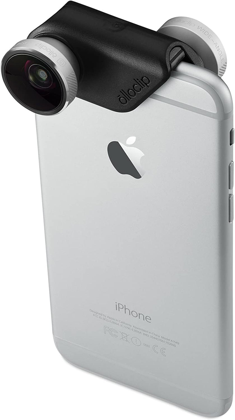 Olloclip 4-in-1 Photo Lens for iPhone 6/6s Plus OCEA-IPH6-FW2M-SB/B BLACK/SILVER Like New