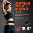 SQUATZ EXERCISE HULA HOOP FOR ADULTS WEIGHT LOSS - WEIGHTED HULA HOOP - BLACK Like New