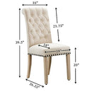Restworld Fabric Dining Chairs Set of 2,Tufted Upholstered High Back - Brand New