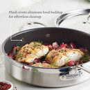 HESTAN PROBOND CLAD TITUM® STAINLESS STEEL 5-QUART COVERED SAUTE PAN - SILVER - Like New