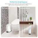 Home Zone Living 1.3 Gallon Small Bathroom Trash Can with Lid - Like New
