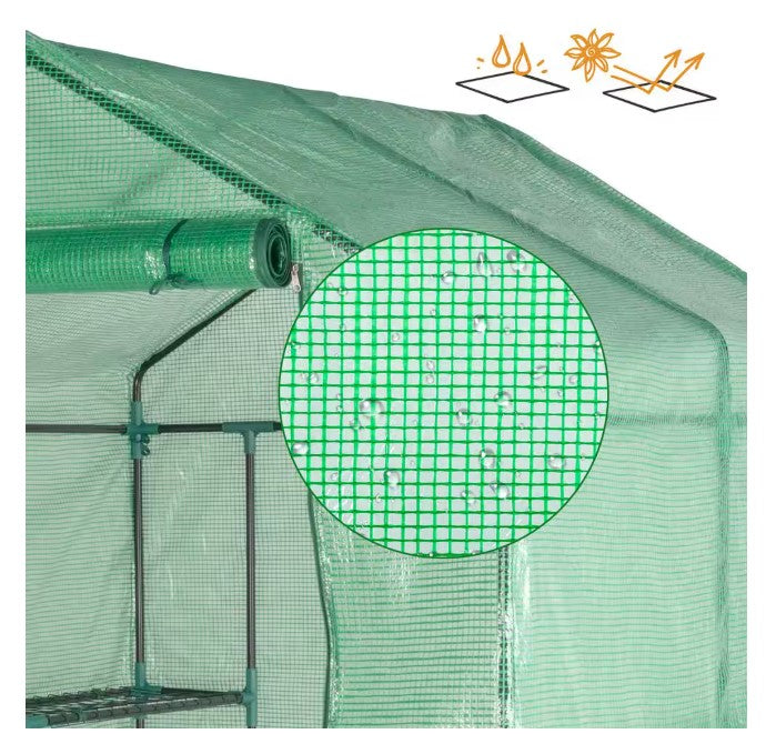 KARL HOMES KARL HOME56 IN. W X 56 IN. D X 77 IN. H GREENHOUSE - GREEN - Like New