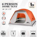 Happy Travel Camping Tent, 4/6 Person Dome Tents for Camping with Rainfly - Brand New