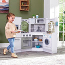 KidKraft Ultimate Corner Wooden Play Kitchen with Lights & Sounds 53386-WHITE - Like New