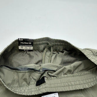 HURLEY WARMUP SHORT IGUANA WITH A DARK GRAY STRIPE - SIZE: MEN M - IGUANA - Brand New