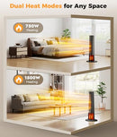 OYLUS TOWER SPACE HEATER 3D FLAME MODES BL-K21-DEWH - BLACK - Brand New