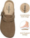 XIAKOLAKA WOMEN'S SUEDE CLOGS BUCKLE SLIP ON FOOTBED - SIZE: WOMEN 10.5 - BROWN - Like New