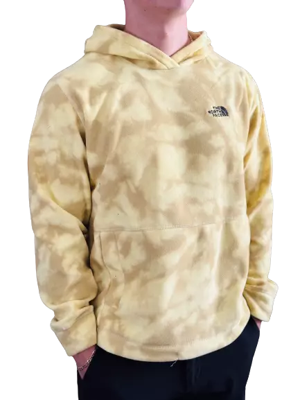 THE NORTH FACE SOFT FLEECE HOODIE - SIZE: MEN XL - YELLOW RETRO DYE - Brand New