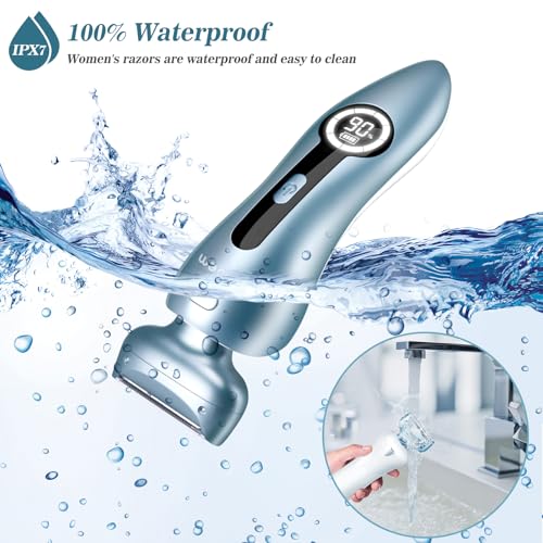 AKUNBEM ELECTRIC RAZORS WOMEN LEGS BIKINI TRIMMER SHAVER WOMEN - BLUE - Like New