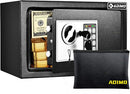 ADIMO SAFE BOX FOR COLLEGE DORM ROOM MONEY BOX WITH FIREPROOF WATERPROOF BAG - Like New