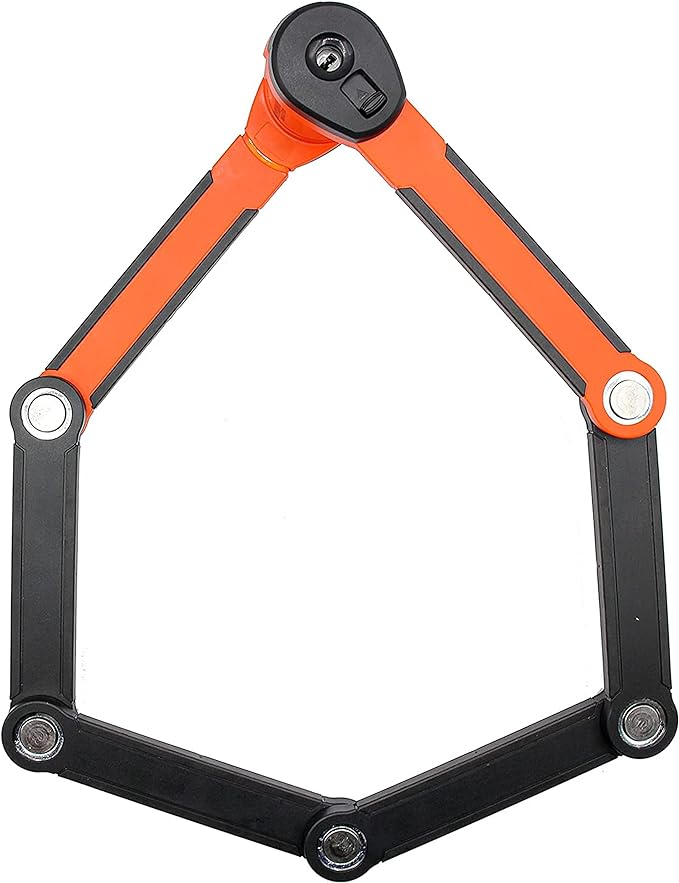 Kryptonite Evolution 790 Folding Bike Lock Compact Anti-Theft 2 Keys - ORANGE - Like New