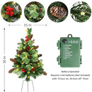 GUOOU SET OF 2 PATHWAY CHRISTMAS TREE URN FILLER, LIGHTED ARTIFICIAL - WHITE - Like New