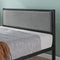 Zinus 14 Inch Platform Metal Bed Frame Upholstered Headboard Queen - BLACK - Like New