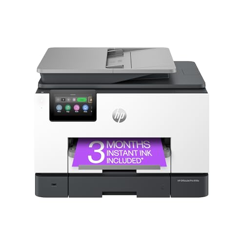 HP OFFICEJET PRO 9135E ALL-IN-ONE PRINTER, COLOR, WIRELESS - WHITE/BLACK - Like New