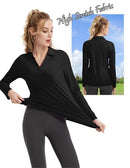 FKEEP WOMEN'S TENNIS GOLF SHIRT LONG SLEEVED TOP SPORT ACTIVEWEAR V-NECK - M - Brand New